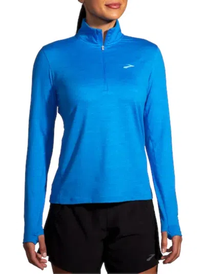 Brooks Dash 1/2 Zip 2.0 Pullover In Heather Azure Blue