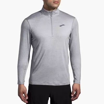 Brooks Dash 1/2 Zip 2.0 Top In Heather Stone In Multi