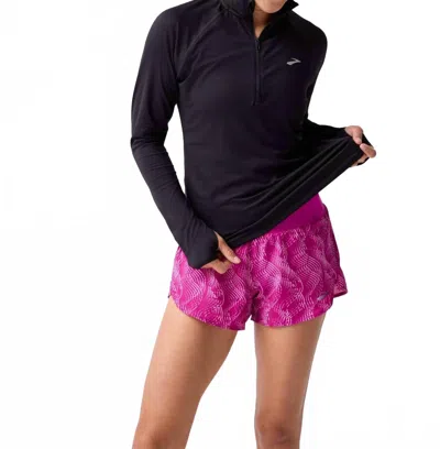 Brooks Dash 1/2 Zip 3.0 Long Sleeved Top In Black