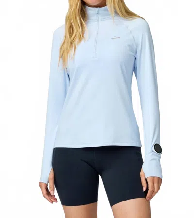 Brooks Dash 1/2 Zip 3.0 Long Sleeved Top In Halogen Blue