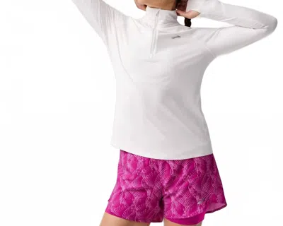Brooks Dash 1/2 Zip 3.0 Long Sleeved Top In White