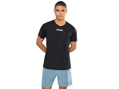 Brooks Dash Cooling Short Sleeve Men's Workout Black: Md, Polyester/spandex