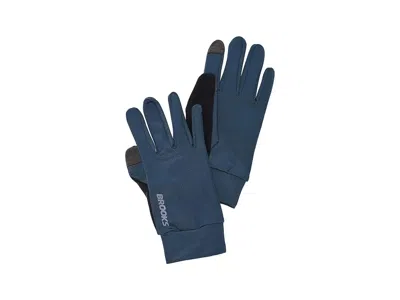 Brooks Dash Midweight Gloves Findings Indigo/black: Lg, Polyester/spandex
