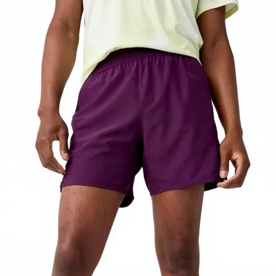 Brooks Dash Short In Burgundy Blaze In Purple
