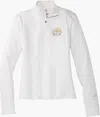 Brooks Dash Sweatshirts Women's Medium White Stretch Long Sleeve 1/2 Zip Erk119 In White