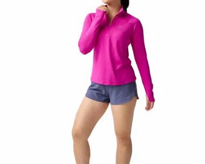 Brooks Dash Zip Running Top In Magenta In Pink