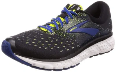 Pre-owned Brooks England Brooks Men's Glycerin 16 Comfortable Running Shoes In Black/lime/blue