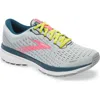 Brooks Ghost 13 Running Shoe In Ice Flow/pink/pond