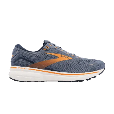 Pre-owned Brooks Ghost 15 'flintstone Orange Pop' In Grey