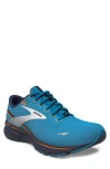 Brooks Ghost 15 Gore-tex® Waterproof Running Shoe In Blue/peacoat/orange