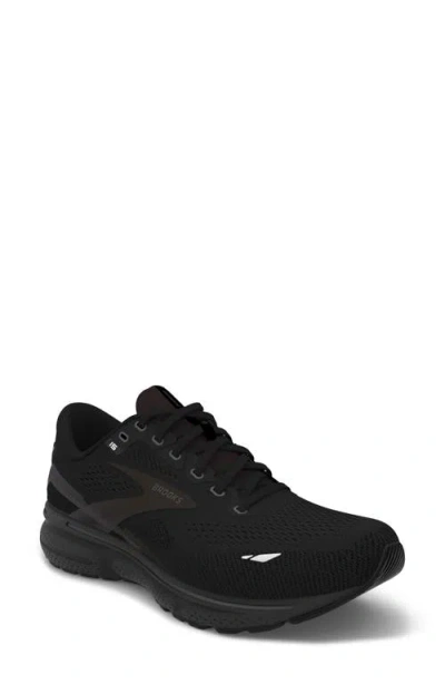 Brooks Ghost 15 Running Shoe In Black/black/ebony
