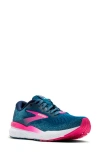 Brooks Ghost 16 Gtx Gore-tex® Waterproof Running Shoe In Moroccan Blue/pink/yellow