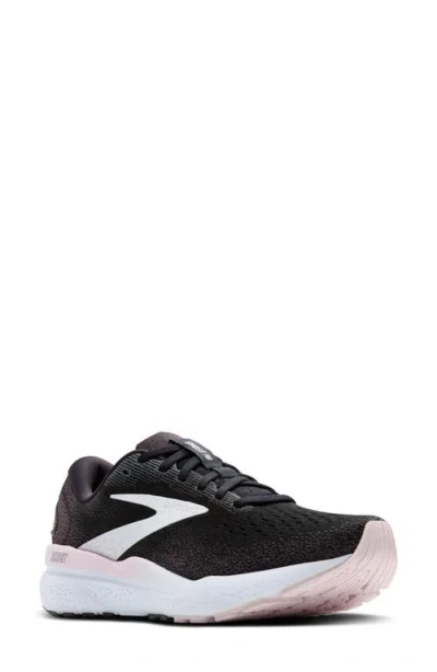 Brooks Ghost 16 Running Shoe In Black/white/orchid Ice
