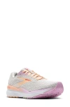 Brooks Ghost 16 Running Shoe In White/grey/orchid