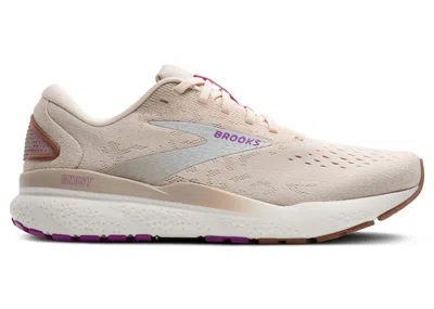 Pre-owned Brooks Ghost 16 (women's) Sneakers In Almond Peach/coconut/purple
