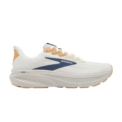 Pre-owned Brooks Ghost 17 'coconut Milk Blue' | Cream | Men's Size 9.5 In White