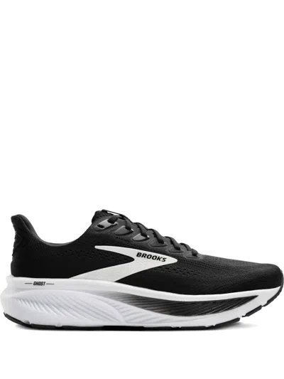 Brooks Ghost 17 Lace-up Sneakers In Black