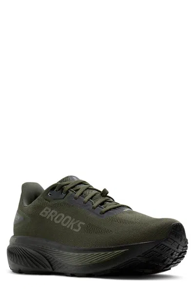 Brooks Ghost 18 Gtx Waterproof Running Shoe In Forest/black/metallic