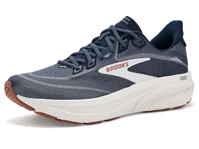 Brooks Ghost 18 Men's Running Shoes Navy Blazer/red Earth/blue: 9.5 D - Medium In Black