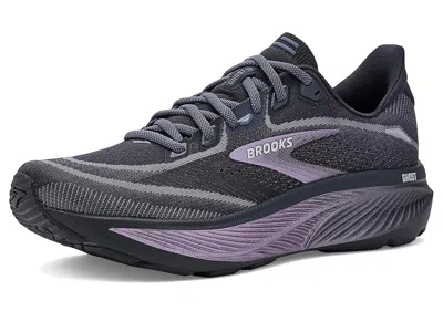 Brooks Ghost 18 Women's Running Shoes Ebony/folkstone/metallic: 6.5 B - Medium In Purple