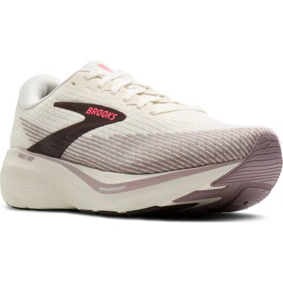 Brooks Ghost Amp Running Shoe In Arctic Wolf/dove/pink