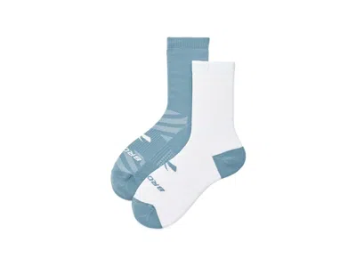 Brooks Ghost Lite Crew 2-pack No Show Socks Shoes Blue Haze/white/haze: Xl (us Men's Shoe 12-14)