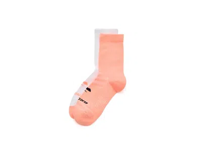 Brooks Ghost Lite Crew 2-pack No Show Socks Shoes Cyber Peach/white/peach: Sm (us Women's Shoe 4-6.5) In Orange