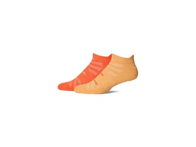 Brooks Ghost Lite No Show 2 Pack No Show Socks Shoes Chamois/shocking Orange: Lg (us Men's Shoe 9-11.5 - Wo