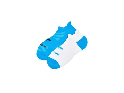 Brooks Ghost Lite No Show 2-pack No Show Socks Shoes Cyber Blue/white/blue: Md (us Men's Shoe 6-8.5 - Women