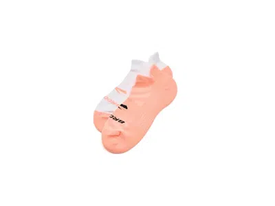 Brooks Ghost Lite No Show 2-pack No Show Socks Shoes Cyber Peach/white/peach: Sm (us Women's Shoe 4-6.5) In Orange
