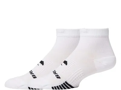 Brooks Ghost Lite Quarter Socks 2-pack No Show Socks Shoes White: Xl (us Men's Shoe 12-14)