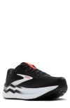 Brooks Ghost Max 2 Running Shoe In Black/white/fiery Red