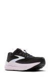 Brooks Ghost Max 2 Running Shoe In Black/white/orchid Ice