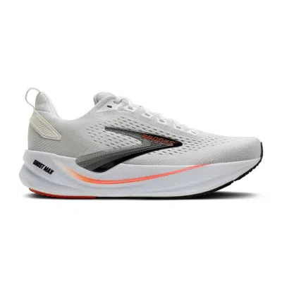 Brooks Ghost Max 4 White Black Running Shoes Aw26 In Gray