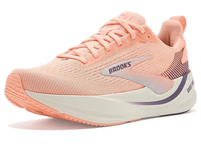 Brooks Ghost Max 4 Women's Running Shoes Cyber Peach/grape/bluewash: 7 B - Medium, Synthetic In Pink