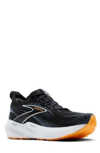 Brooks Glycerin 22 Running Shoe In Black/country Blue/orange Pop