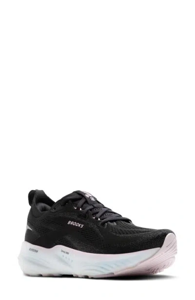 Brooks Glycerin 22 Running Shoe In Black/orchid Ice/white