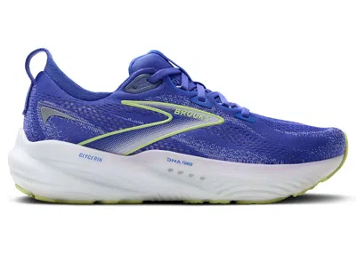 Pre-owned Brooks Glycerin 22 (women's) Sneakers In Amparo Blue/hyper Iris/yellow