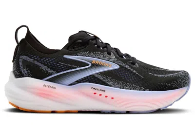 Pre-owned Brooks Glycerin 22 (women's) Sneakers In Black/blue Heron/orange