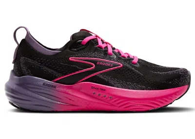 Pre-owned Brooks Glycerin 22 (women's) Sneakers In Black/montana/fuchsia