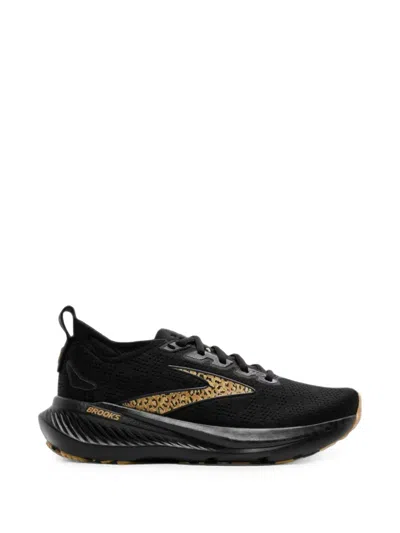 Brooks Glycerin 23 Leopard-print Sneakers In Black