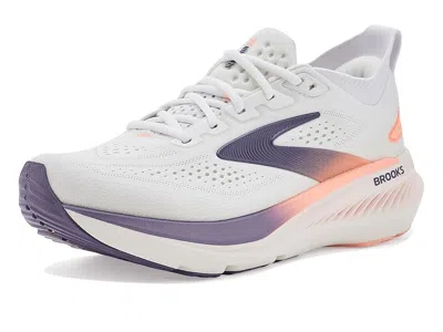Brooks Glycerin 23 Women's Shoes White/mulled Grape/clear: 7 B - Medium In Gray