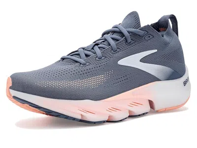 Brooks Glycerin Flex Women's Shoes Grey/peach/orange: 9 B - Medium In Blue