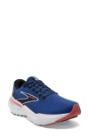 Brooks Glycerin Gts 21 Running Shoes In Blue-icy Pink-rose In Blue/ Icy Pink/ Rose