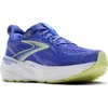 Brooks Glycerin Gts 22 Running Shoe In Amparo Blue/iris/yellow