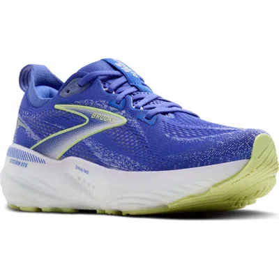 Brooks Glycerin Gts 22 Running Shoe In Amparo Blue/iris/yellow
