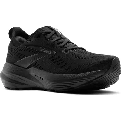 Brooks Glycerin Gts 22 Running Shoe In Black/black/ebony