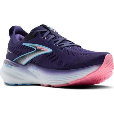 Brooks Glycerin Gts 22 Running Shoe In Blue Ribbon/ Peacoat/ Dianthus