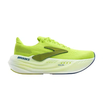 Pre-owned Brooks Glycerin Max 'lime Navy Peony' | Yellow | Men's Size 9.5