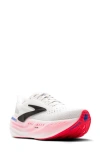 Brooks Glycerin Max Running Shoe In White/black/diva Pink